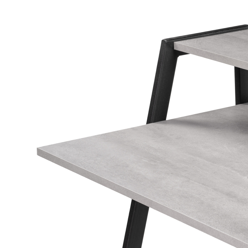 Письменный стол Аларо 115х60х93 бетон / черный матовый