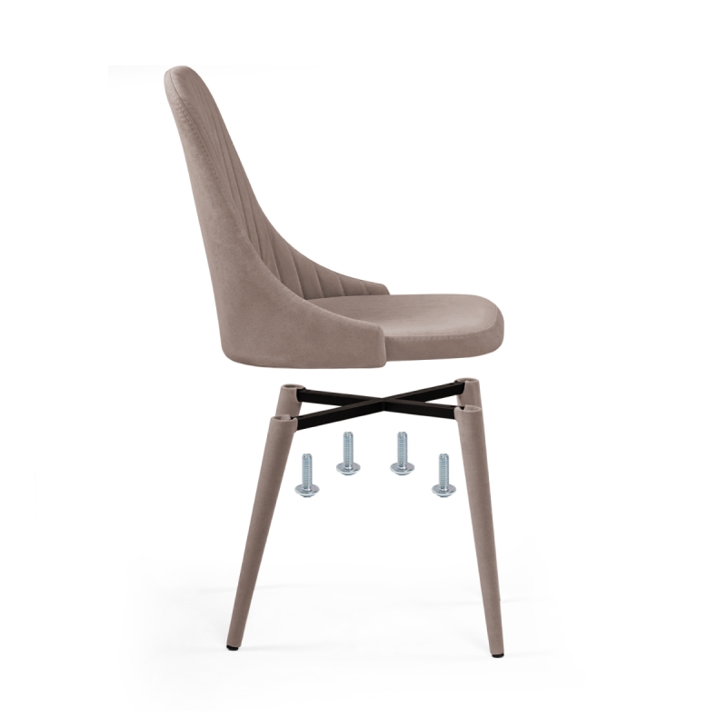 Стул на металлокаркасе Морос с чехлом катания мокка