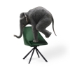 Стул на металлокаркасе Окленд крутящийся темно-зеленый / черный