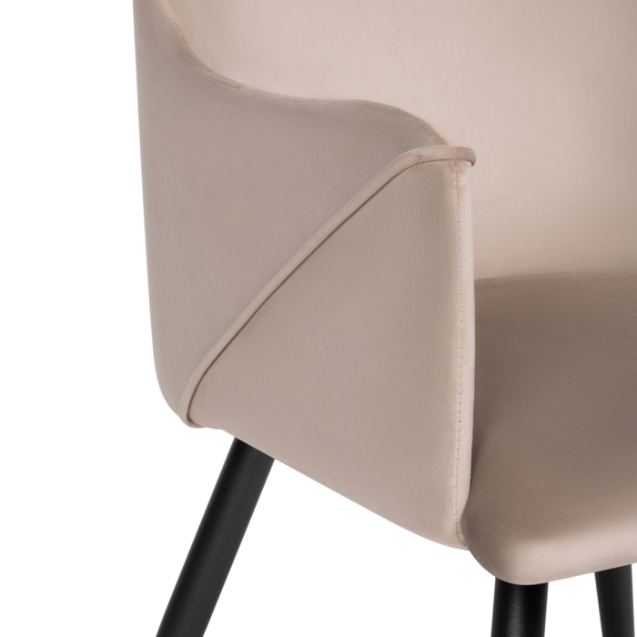 Стул на металлокаркасе Эджелл латте / черный