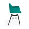 Стул на металлокаркасе Эджелл зеленый / черный