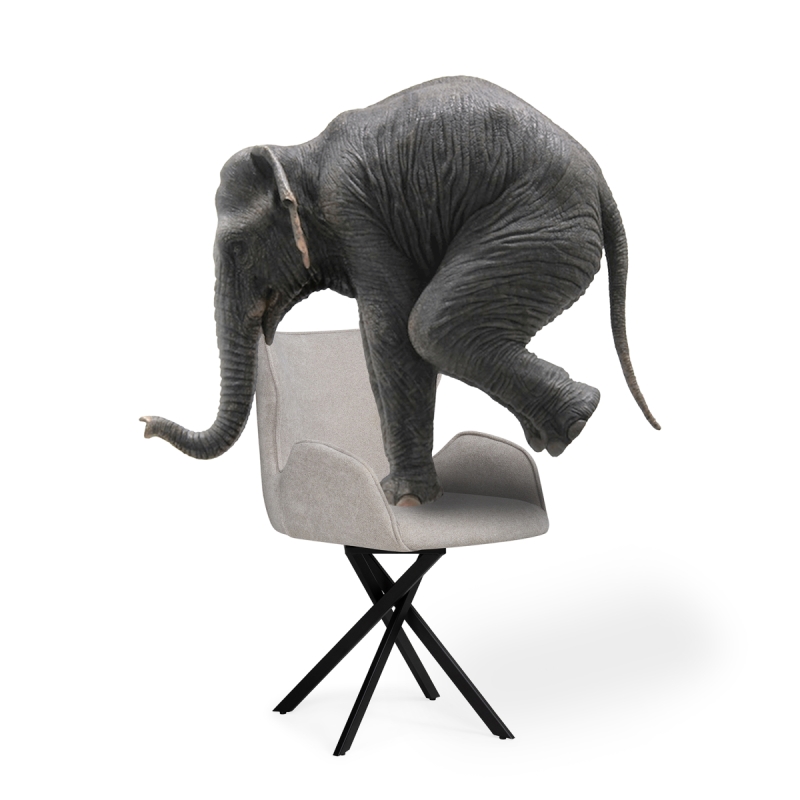 Стул на металлокаркасе Карлайл крутящийся бежевый / черный