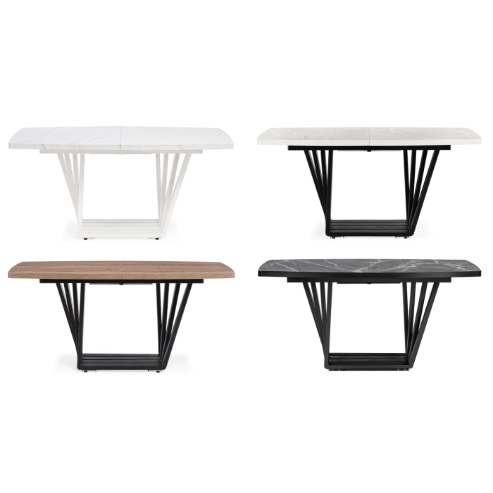 Стол на тумбе Эудес дуб галифакс табак / черный