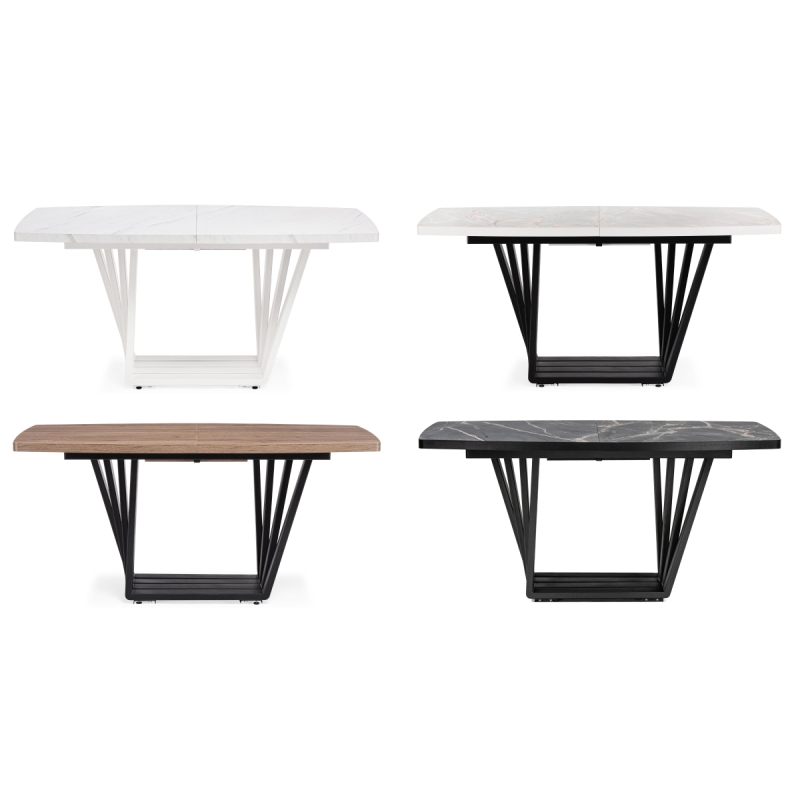 Стол на тумбе Эудес дуб галифакс табак / черный