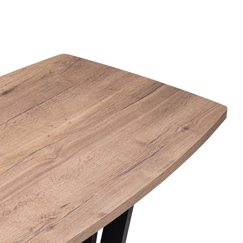 Стол на тумбе Эудес дуб галифакс табак / черный