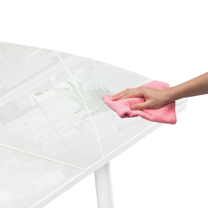 Стеклянный стол Бейкер 120(152)х70х75 белый