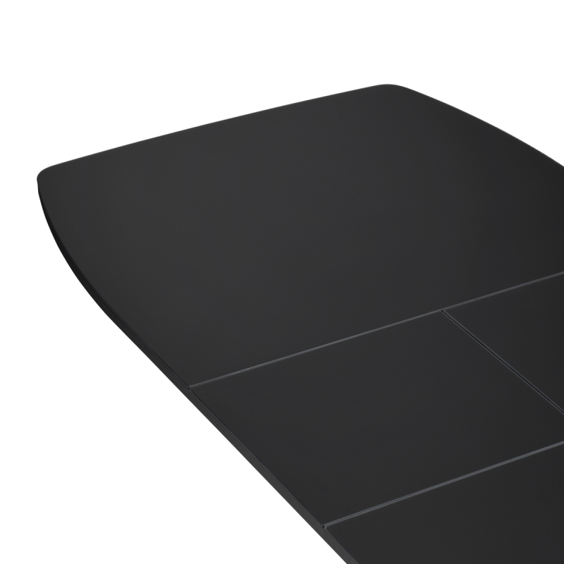 Стеклянный стол Тамаса 120(150)х70х76 черный