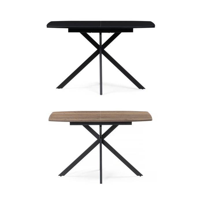 Деревянный стол Тамаса 120(150)х70х76 дуб галифакс табак / черный