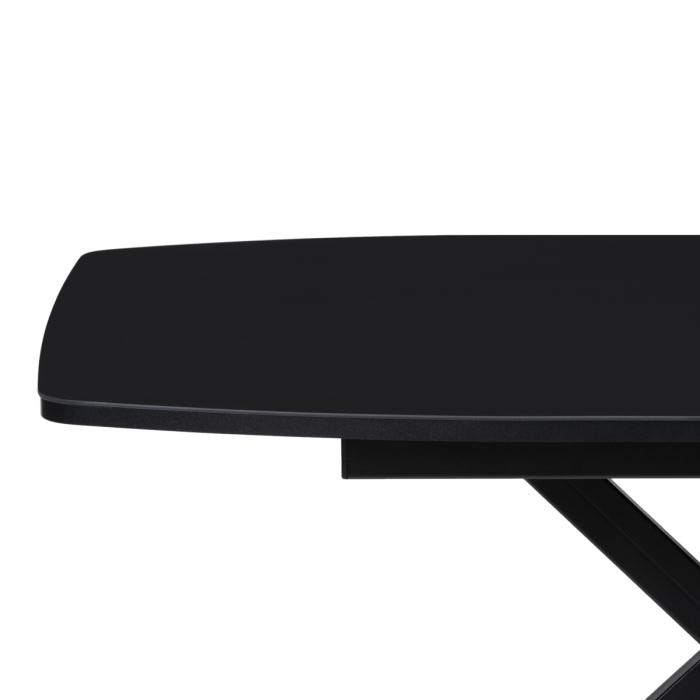 Стеклянный стол Тамаса 120(150)х70х76 черный