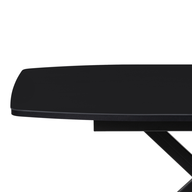 Стеклянный стол Тамаса 120(150)х70х76 черный