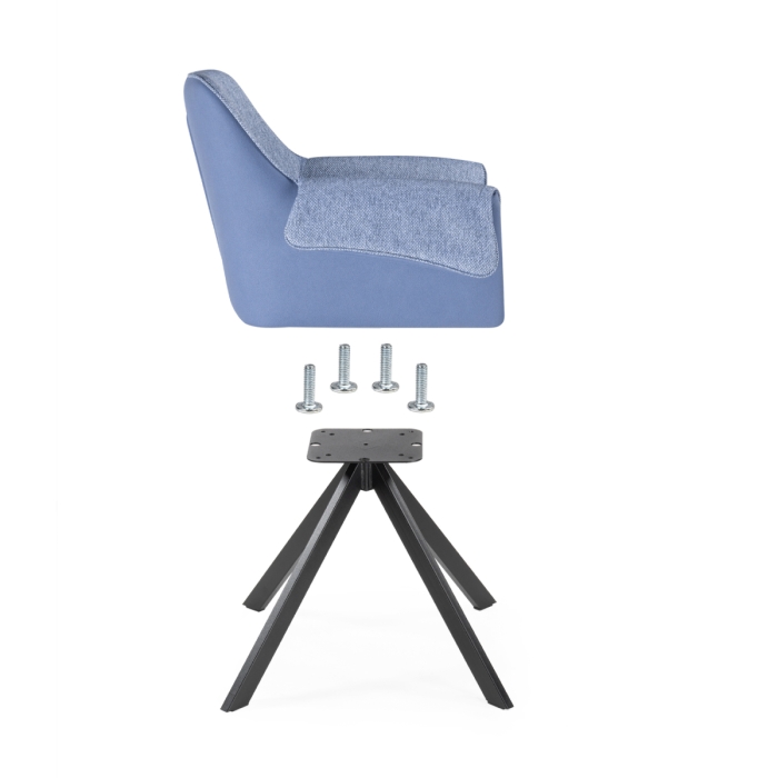 Стул на металлокаркасе Каита neptun 35 / flex 754 / черный