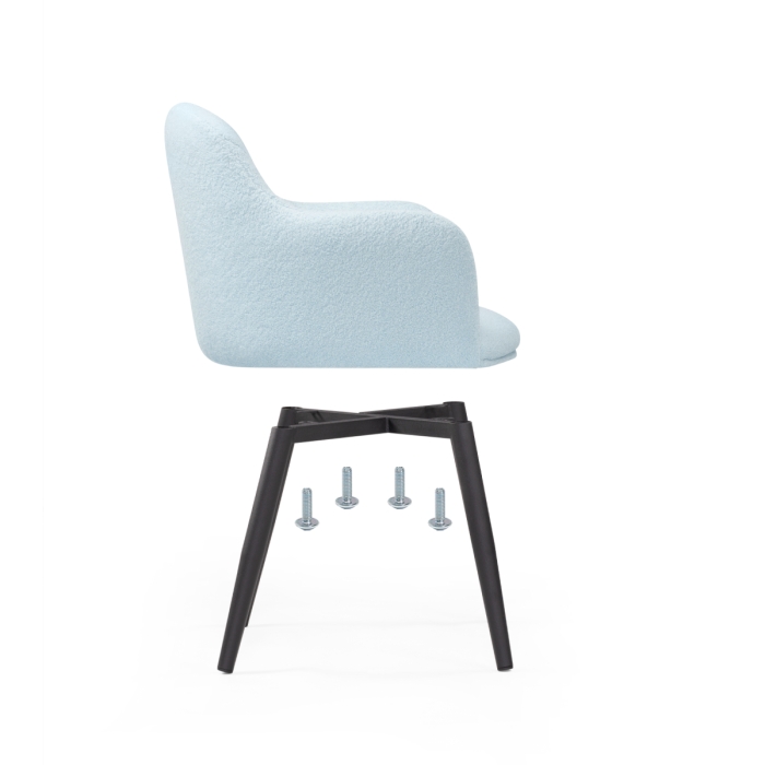 Стул на металлокаркасе Халли lamb 17 / черный