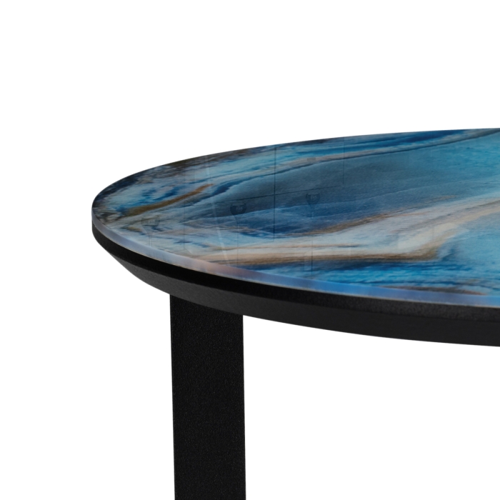 Журнальный столик Роб D-450 45х50 лазурит / черный
