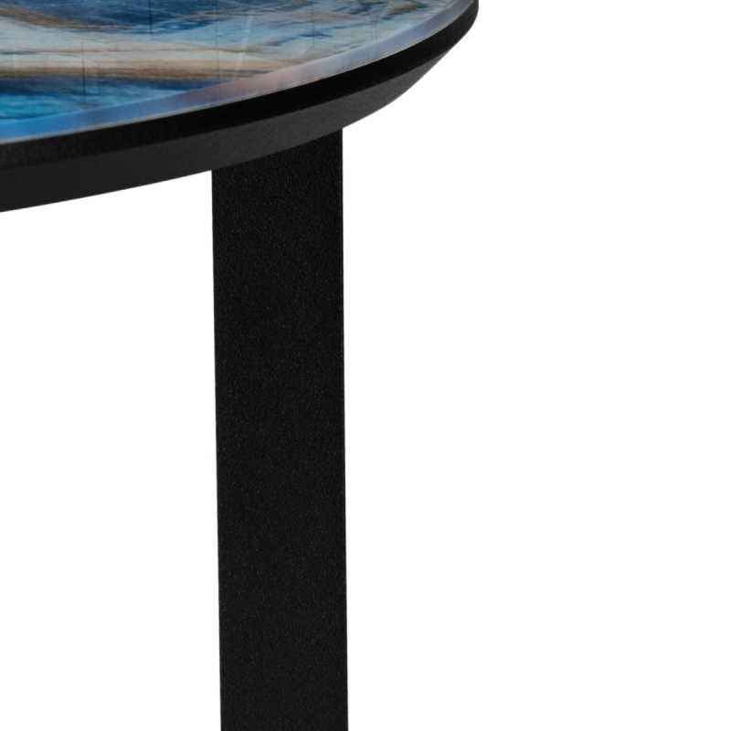 Журнальный столик Роб D-450 45х50 лазурит / черный