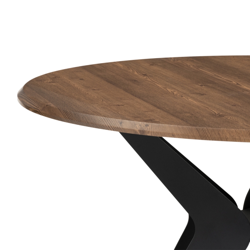 Деревянный стол Рикла 100х76 орех кантри / черный