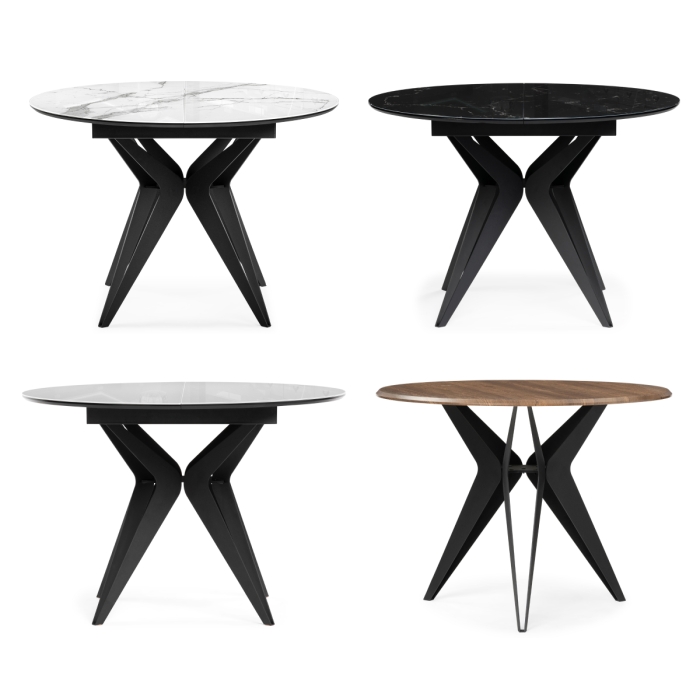 Деревянный стол Рикла 100х76 орех кантри / черный