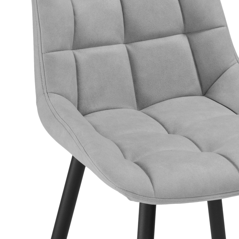 Стул на металлокаркасе Челси светло-серый graf 12 / черный