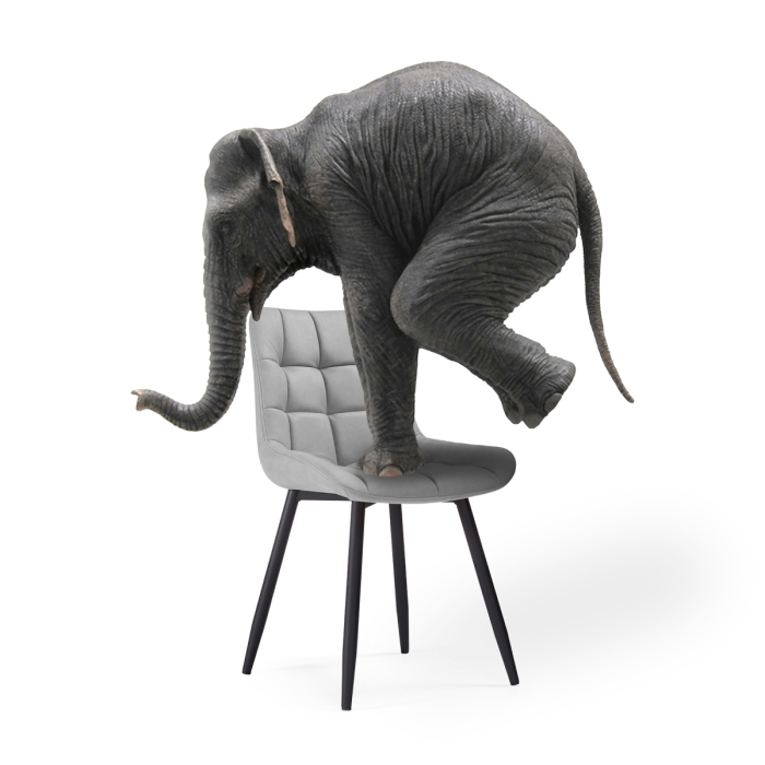 Стул на металлокаркасе Челси светло-серый graf 12 / черный