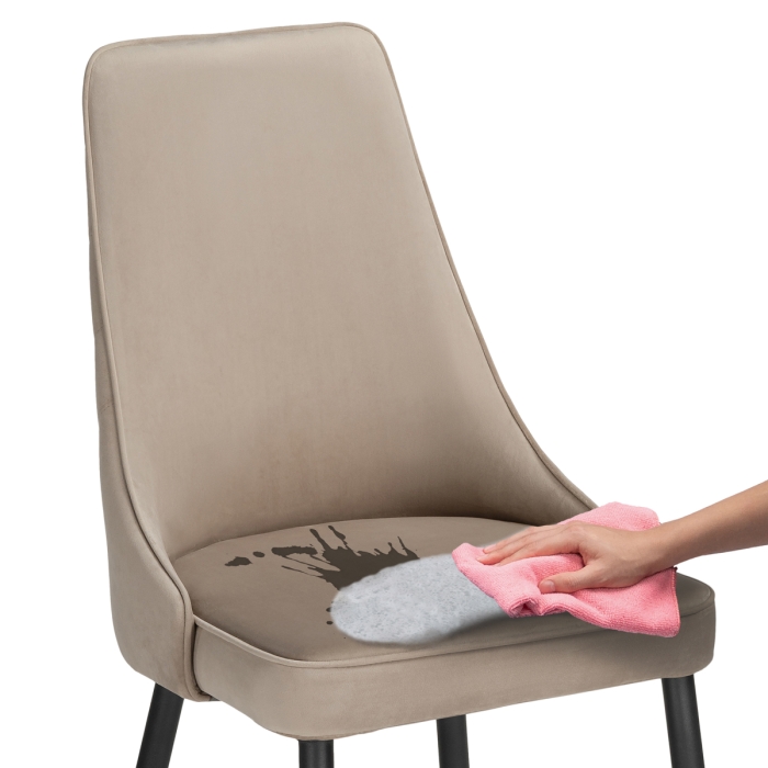 Стул на металлокаркасе Лана бежевый / черный