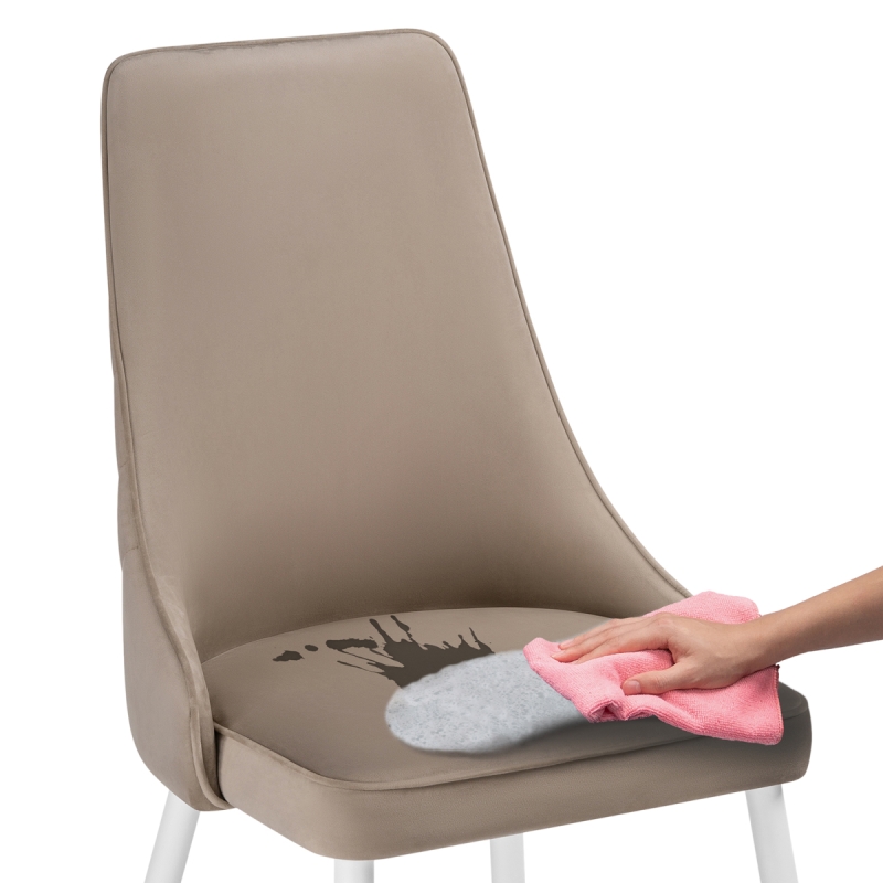 Стул на металлокаркасе Лана бежевый / белый