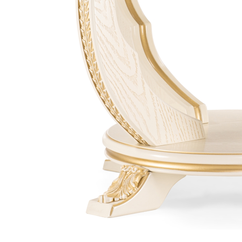 Журнальный столик Луис 70х52 слоновая кость / золото