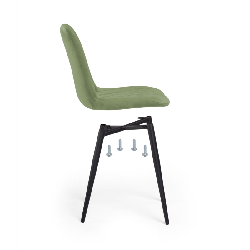 Стул на металлокаркасе Дани зеленый / черный