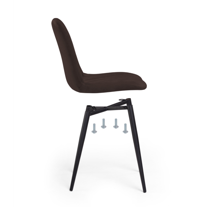 Стул на металлокаркасе Дани коричневый / черный