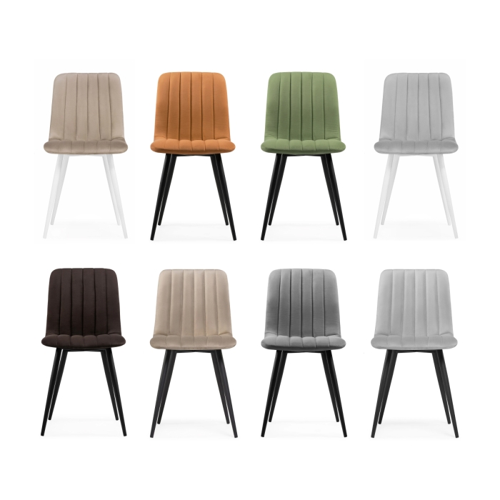 Стул на металлокаркасе Дани светло-серый / черный