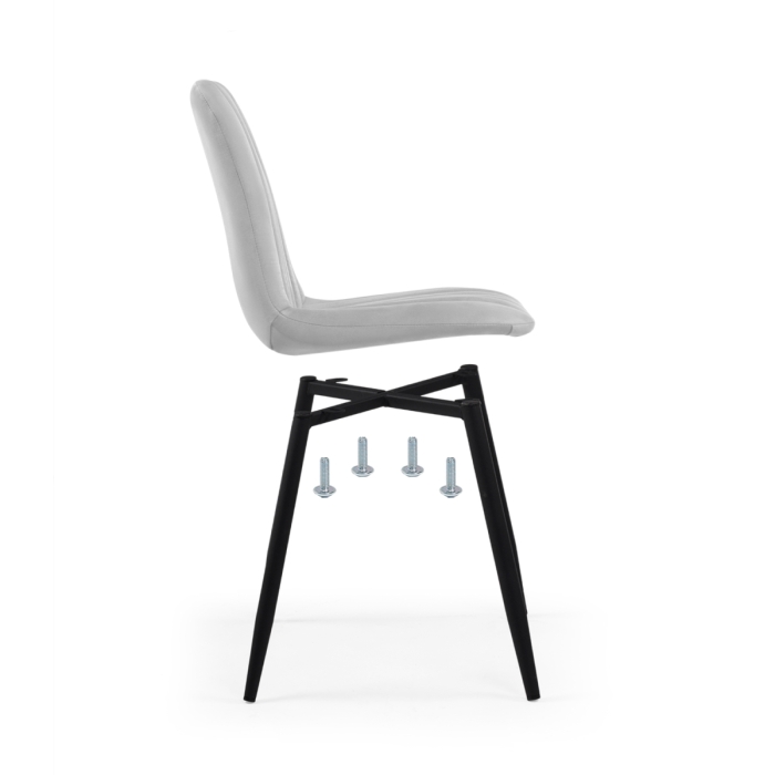 Стул на металлокаркасе Дани светло-серый / черный