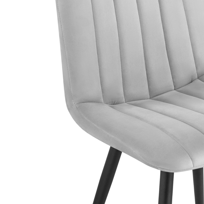 Стул на металлокаркасе Дани светло-серый / черный