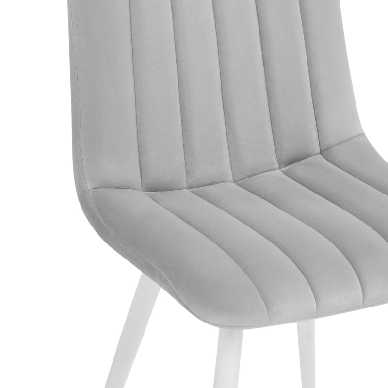 Стул на металлокаркасе Дани светло-серый / белый