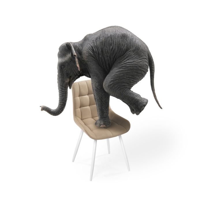 Стул на металлокаркасе Челси крутящийся бежевый / белый