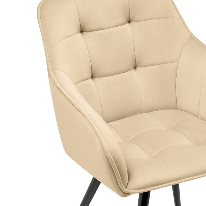 Кресло Идас крутящееся бежевый / черный глянец