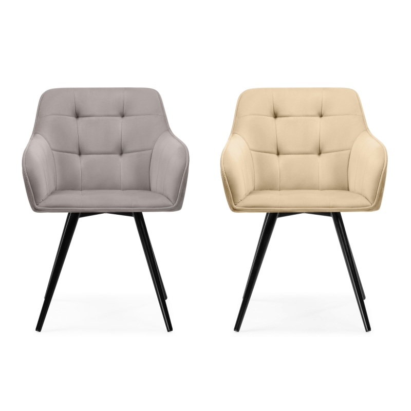 Кресло Идас крутящееся серый / черный глянец