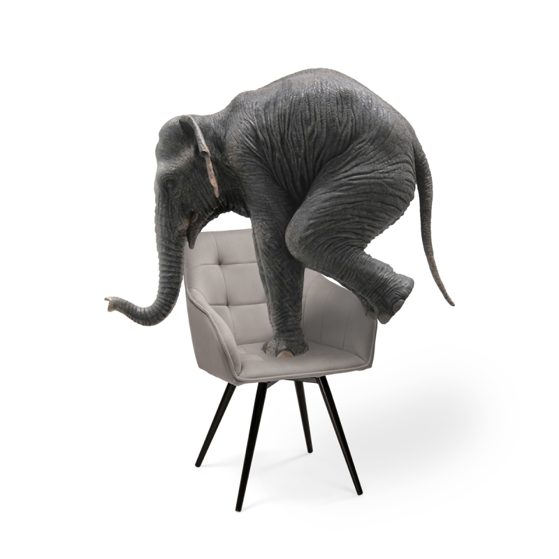 Кресло Идас крутящееся серый / черный глянец