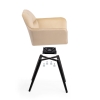 Кресло Ямес крутящееся бежевый / черный глянец