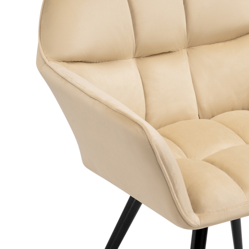 Кресло Ямес крутящееся бежевый / черный глянец