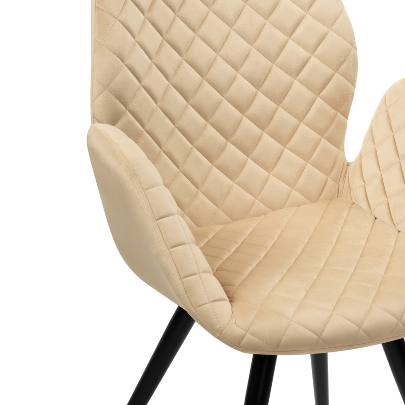 Кресло Муат крутящееся бежевый / черный глянец