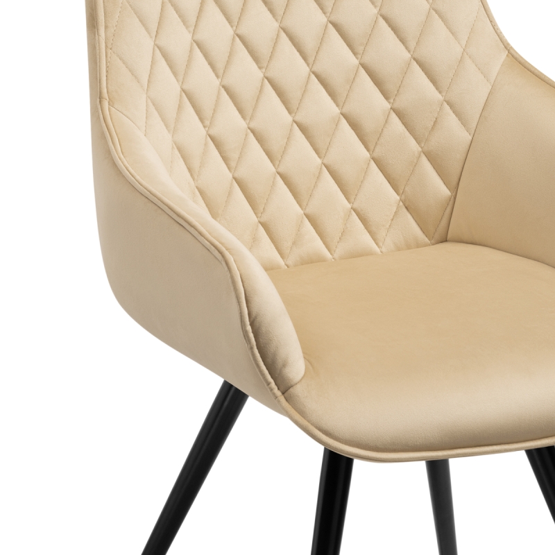 Кресло Эгел крутящееся бежевый / черный глянец