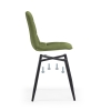 Стул на металлокаркасе Чилли велюр черный / зеленый