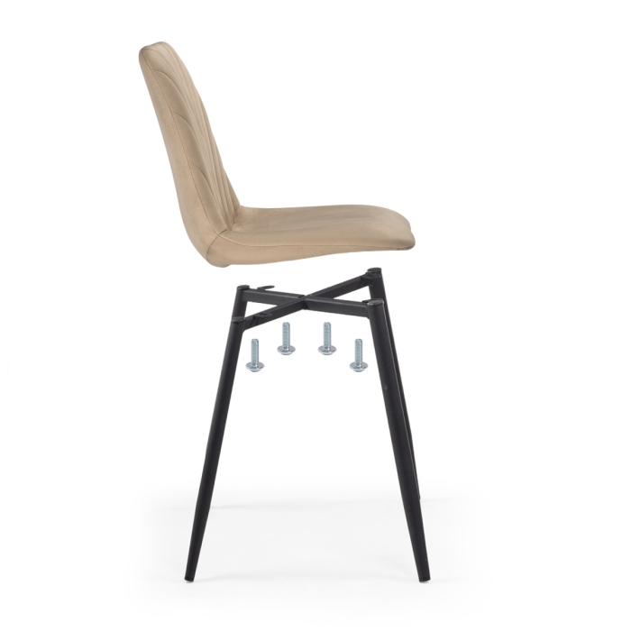 Стул на металлокаркасе Ральф бежевый / черный