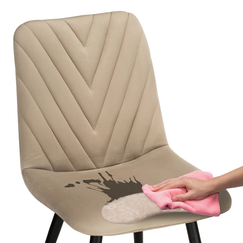 Стул на металлокаркасе Ральф бежевый / черный