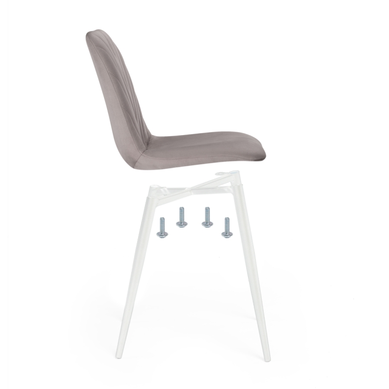 Стул на металлокаркасе Ральф латте / белый