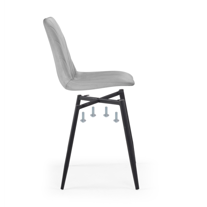 Стул на металлокаркасе Ральф светло-серый / белый