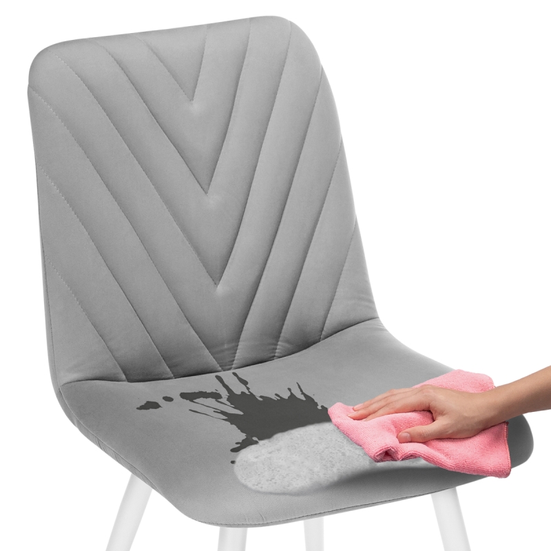 Стул на металлокаркасе Ральф светло-серый / белый