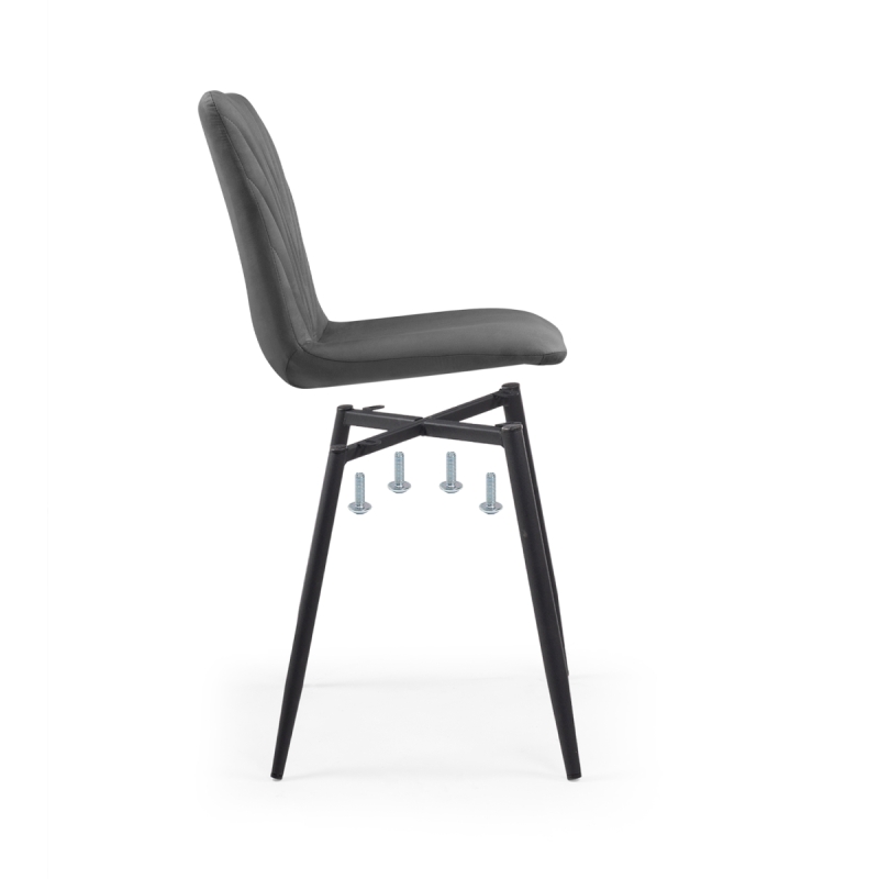 Стул на металлокаркасе Ральф темно-серый / черный