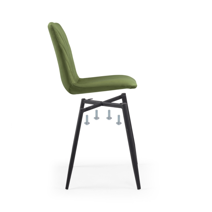 Стул на металлокаркасе Ральф зеленый / черный