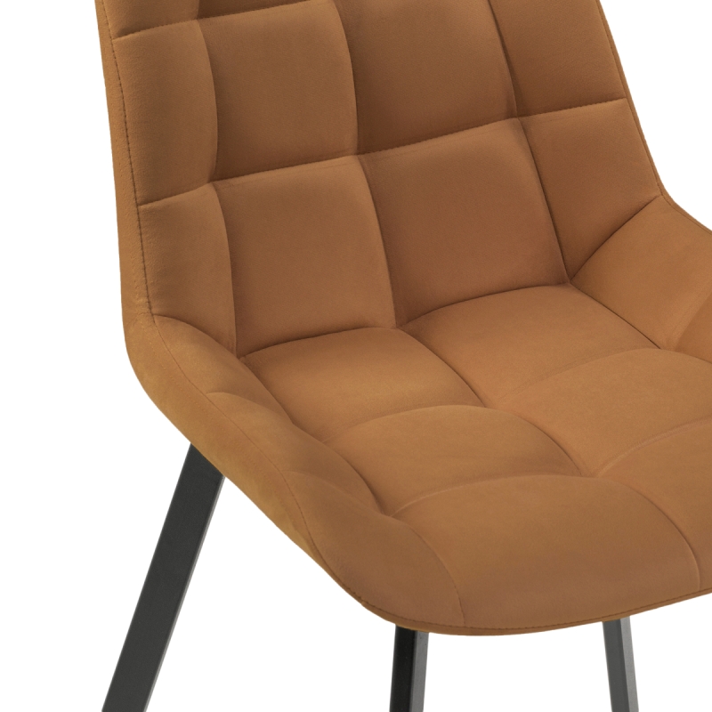 Стул на металлокаркасе Челси кирпичный / черный