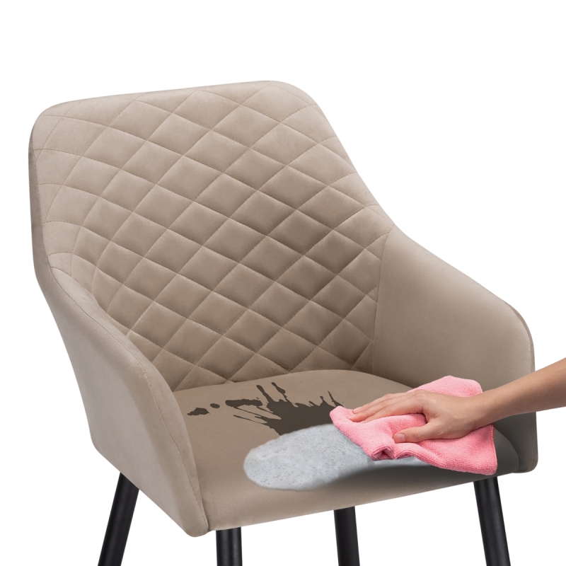 Кресло Стив черный / бежевый