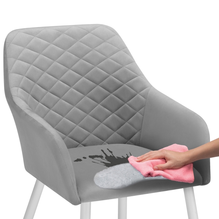 Кресло Стив светло-серый / белый